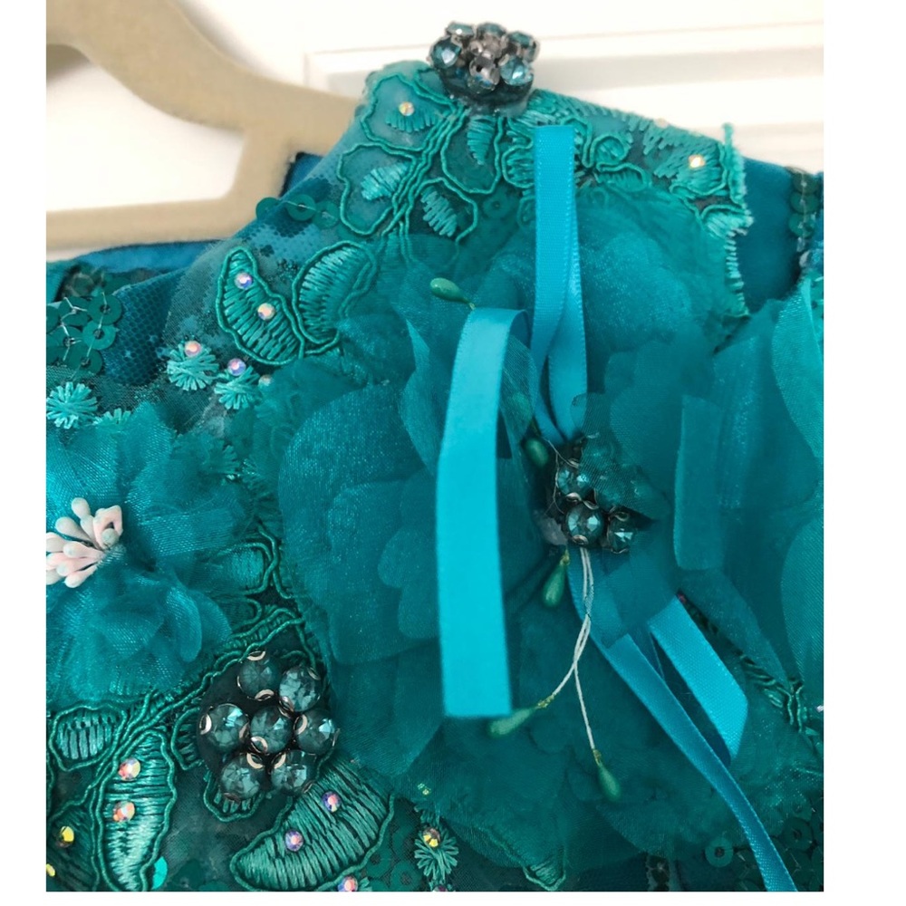 Green Sequin Customized Occassion Dress - Picture 9 of 9